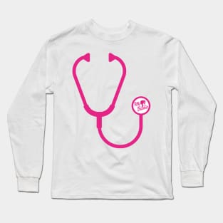 Pink RN Barbie Stethoscope Long Sleeve T-Shirt